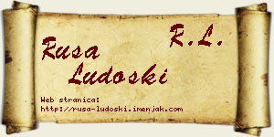 Rusa Ludoški vizit kartica